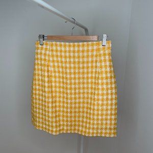 Vintage 60s Courreges Wool Checkerboard Mini Skirt